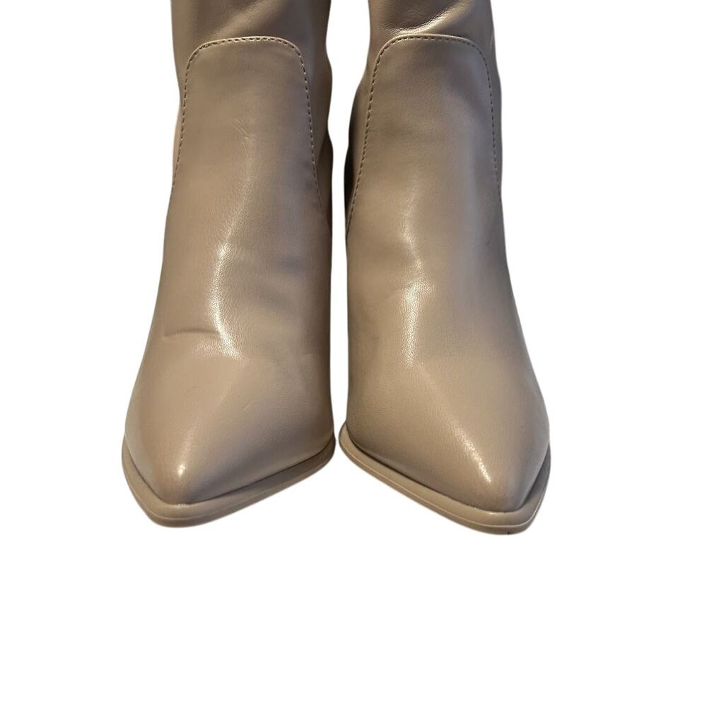 NWI Mia Stiletto Pointed Toe Nude/Tan Pull on Teyla Ankle Boot-11M - Picture 7 of 10